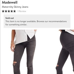 Madewell maternity jeans. Size 24